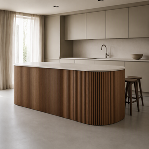 Panneau Tambour Rectangulaire en Bois Massif Finition Naturelle Style Moderne Minimaliste pour Conception d'Armoires de Cuisine Panneau Flexible en Bois Massif - Product Image 3