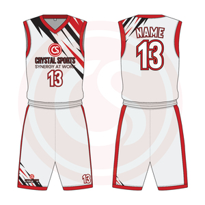 Ensemble de maillots et shorts de basket-ball personnalisés Crystal Sports Enterprises, vêtements de sport respirants pour équipe, OEM - Product Image 3