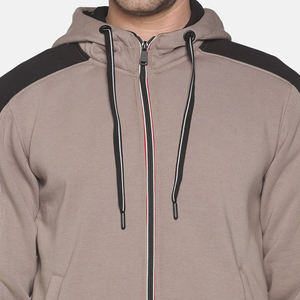 Sweat-shirts à capuche zippés pour hommes en polyester-coton épais et respirant, pour l'hiver, vente en gros, couleur et taille personnalisables, service OEM - Product Image 3