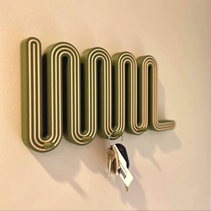 Modern Zig Zag Design <b>Key</b> Holder <b>Wall</b> Hanging <b>Hook</b> Rack Perfect For Entryway <b>Key</b> Storage And Stylish Home Organizer From India - Product Image 1