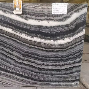 Carreaux de pierre naturelle polie en marbre noir Mercure Grandes dalles pour comptoirs Villas Appartements Hôtels Design moderne d'Inde - Product Image 2