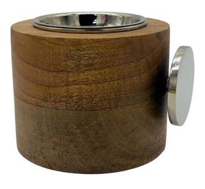 Encensoir en métal martelé et bois, de luxe, argenté, Bakhoor, rond, moderne, pour la maison, le bureau, la décoration de table, vente en gros - Product Image 4