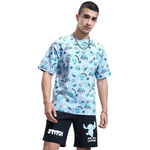 Venta caliente personalizado todo estampado transpirable 3D patrón Unisex Casual verano hombres de talla grande pantalones cortos conjunto tejido chándal - Product Image 1
