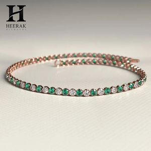 Luxury Emerald and Diamond Alternating Tennis Bracelet 14K/18K Gold Fine Jewelry Manufacturer - Product Image 2