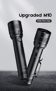 CITICITY Portable Tactical <b>LED</b> <b>Rechargeable</b> Flashlight 3 Modes 1000 Lumen for Camping Outdoors & Home Use Battery - Product Image 5