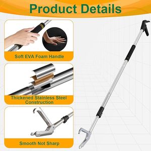 Pinzas Profesionales de Acero Inoxidable Ligeras para Manipulación de Reptiles, Pinza Plegable Duradera para Atrapar Serpientes con Mandíbula Ancha - Product Image 4
