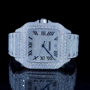Reloj Clásico Personalizado para Hombre con Diamantes Cultivados en Laboratorio, Estilo Hip Hop, Joyería de Diamantes, Mejor Calidad, Precio al por Mayor - Product Image 2
