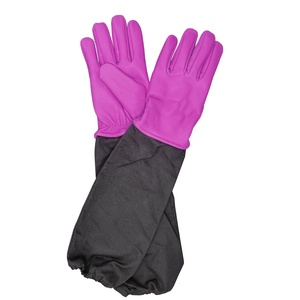 Gants longs en cuir avec doublure en polyester, style uni, thermiques, pour l'hiver et l'extérieur - Product Image 5