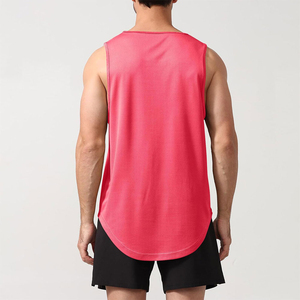 Premium Men Breathable Athletic Tank Top Lightweight Polyester/Cotton Sports <b>Vest</b> Workout Training Running Casual Fitness Crew - Product Image 3