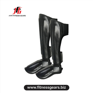 Espinilleras de Boxeo de PU, Equipo de Protección Unisex, Duradero, para Entrenamiento de Artes Marciales - Product Image 1