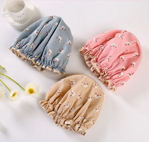 Bonnet de Douche Double Couche, Réutilisable, Imperméable en PVC pour Femme, Protection Écologique des Cheveux pour la Douche, la Cuisine et le Sommeil - Product Image 2