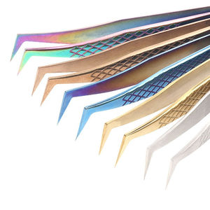 Pinzas de Volumen para Pestañas de Acero Inoxidable Profesional de Alta Calidad, Venta al por Mayor de Fábrica, 4 Estilos, Diseño Inclinado y Puntiagudo - Product Image 5