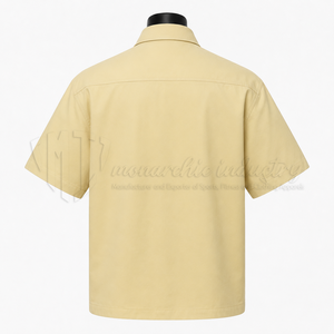 Camisa Casual Personalizada para Hombre, de Manga Corta y Cierre Completo, 100% Algodón Orgánico, Ecológica, Antiarrugas, Marca Privada OEM - Product Image 2