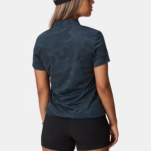 Polo de mujer con cuello en contraste, Polo de mujer con abertura lateral, Polo de mujer con bajo curvo, Polo de mujer de corte largo - Product Image 4