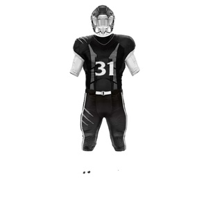 2025 Best Selling High Quality Custom American Football Uniforms Breathable Anti-Bacterial Quick Dry Shorts Black Sublimation - Product Image 1