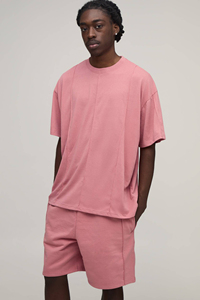 Men's Oversized T-Shirt Shorts <b>Set</b> Crew Neck Solid Color Casual Summer Wear Breathable Premium Polyester/Cotton Matching <b>set</b> - Product Image 4