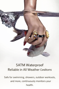 Anneau intelligent multifonctionnel de suivi de la santé, fréquence cardiaque, oxygène sanguin, suivi du sommeil, podomètre, étanche - Product Image 6