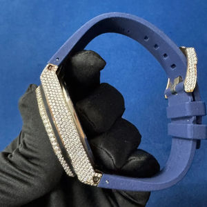 Nouvelle montre-bracelet de luxe pour homme, qualité supérieure, avec lunette personnalisée, entièrement sertie de diamants Moissanite, style Hip Hop - Product Image 2