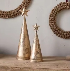 Modern <b>Christmas</b> <b>Tree</b> Tabletop Sculpture Decorative Metal Accent for Interior Styling - Product Image 5