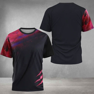 Custom Design Men's Soccer <b>Shirt</b> O-Neck Short Sleeve Regular Fit <b>100</b>% <b>Polyester</b> Quick Dry Breathable Eco-Friendly Knitted Fabric - Product Image 4