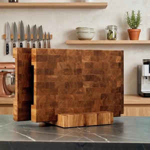 Nouvelle planche à découper en bois d'acacia réversible et épaisse - Product Image 5