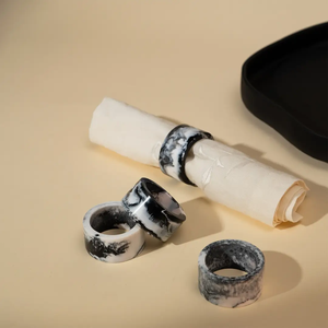 Porte-serviettes de luxe pour la maison, l'hôtel et la restauration, porte-serviettes en marbre, 4 pièces, prix de gros - Product Image 3