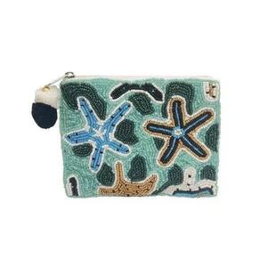 Pochette artisanale en perles brodées, dernier design, sac à monnaie fait main, couleur et taille personnalisables - Product Image 3