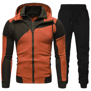 Ensemble de survêtement athlétique zippé pour hommes, fabricant sur mesure, vêtements d'entraînement à fermeture éclair intégrale, vente en gros - Product Image 6