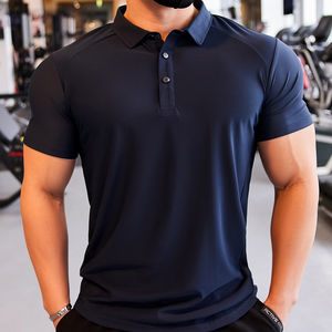 T-shirt de sport unisexe en gros, personnalisable avec logo imprimé sur le devant, manches courtes, pour le golf, 100 % coton, séchage rapide, pour homme - Product Image 5