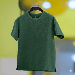 เสื้อยืดแขนสั้นผ้าฝ้ายสีพื้นหนา 200 กรัม ทรงหลวม สไตล์ลำลอง เรียบง่าย สำหรับผู้ชาย แฟชั่นฤดูร้อน - Product Image 1