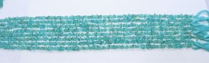 Cuentas de Apatita Natural Azul Cielo AAA sin Cortar, de 5 a 6 mm, Cuentas de Apatita Lisas, Hilo de 16 Pulgadas, Virutas de Piedras Preciosas Azul Cielo para Joyería - Product Image 4