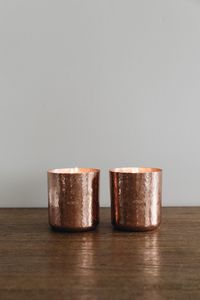 Sleek Mirror-Polished Copper Tealight Holder Container – Minimalist Modern Votive <b>Stand</b> for Restaurant Tables & Boutique Gifts - Product Image 5
