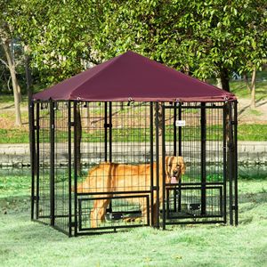 Recinto per Cani in PVC con Telaio in Alluminio per Razze Grandi e Giganti, Design Moderno per Allevamento e Animali di Piccola Taglia, Uso Esterno - Product Image 1
