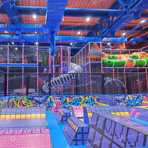 Tất cả-trong-một trong công viên Phiêu Lưu Trong nhà Trampoline Park GO-karting Air Coaster & Ninja Course-an toàn và bền hoàn toàn tùy biến - Product Image 1