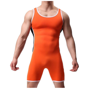 OEM Custom Brand Name Compression Jumpsuit Spandex Sports <b>Singlets</b> Manufacturer Sublimated Blank <b>Men</b> Training Uniforms - Product Image 1