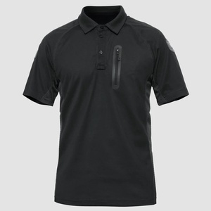 Men's Black/<b>White</b> Short Sleeve for Shirt Nonwoven Canvas Fabric Quick Dry Button Design Casual Sporty Regular Fit Customized - Product Image 2