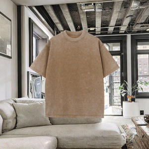 เสื้อยืดโอเวอร์ไซส์ทรงหลวมสไตล์วินเทจ ผ้าคอตตอนหนานุ่ม ล้างสีแบบแอซิดวอช ทรงดรอปไหล่ ทรงบ็อกซี่  เสื้อยืดเปล่าสำหรับงานพิมพ์ลาย - Product Image 6