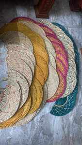 HOT SELLING| Luxury Handmade Seagrass Hand Fan Eco Friendly Natural Woven Fan for <b>Gift</b> and Decoration - Product Image 4