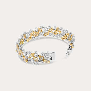 Pulsera Clásica de Plata de Ley con Diamantes de Laboratorio de 9 Quilates, Corte Marquesa, para Damas de Honor, Color DEF, Claridad VVS VS, de Moda, Vala Brothers - Product Image 4
