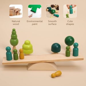 Giocattolo di Equilibrio in Legno all'Ingrosso, Blocchi Impilabili a Tema Foresta, Gioco Educativo Montessori per Bambini - Product Image 5