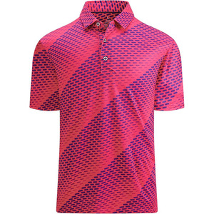 Chemise de golf pour homme à motif chevron, motif flèche dynamique, haut de sport, design performant, jersey athlétique à col - Product Image 1