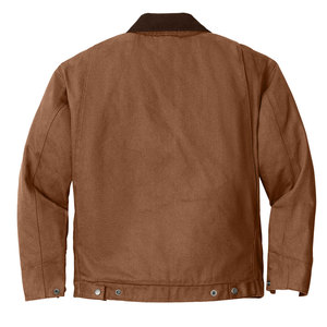 Veste de travail pour homme, best-seller automne/hiver du fabricant - Toile marron rétro, fermeture à boutons robustes et grande poche - Product Image 2