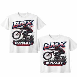 Ventes en gros de maillots de BMX personnalisés imprimés, confortables, sublimés, à manches longues, t-shirts de BMX - Product Image 5