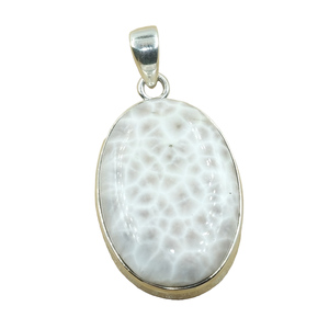 Natural Large Pink Larimar Oval Pendant 925 Sterling Silver Handmade Jewelry Healing Stone Designer <b>Statement</b> <b>Necklace</b> for Her - Product Image 1