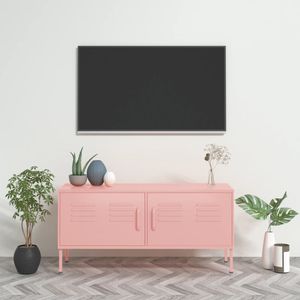 Supporto TV in acciaio rosa 41.3 \ "x13.8 \" x19.7 \ "dimensioni Design elegante ed elegante - Product Image 1