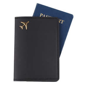 Estuche Protector de Pasaporte de Viaje de Cuero PU Engrosado con Logotipo 3D, Impermeable, Antirrobo, Transfronterizo, con Bolsillo para Identificación - Product Image 1