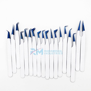 Kit de pinces à extensions de cils RMI, dernière conception Blue Plasma, marque privée, haute qualité, outils en acier inoxydable, pointes en fibre pour volume - Product Image 1