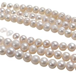 สร้อยคอไข่มุกน้ำจืดธรรมชาติ Da Bai Zhu ขนาด 9-11-13 มม. วัสดุทำเครื่องประดับกึ่งสำเร็จรูป อุปกรณ์เสริมสำหรับงาน DIY ลูกปัดแบบหลวม - Product Image 5