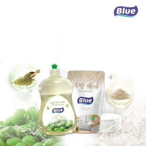 High Quality 2.1L Eco-Friendly Green <b>Bean</b> Dishwashing Liquid Detergent Disposable <b>Bag</b> with Spout made in VietNam - Product Image 2