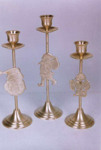 3 Pcs Handmade American Christmas Vintage Golden Metal Candle Holder Candlesticks for Home Wedding <b>Valentine</b> <b>Decor</b> Gift Set Home - Product Image 4
